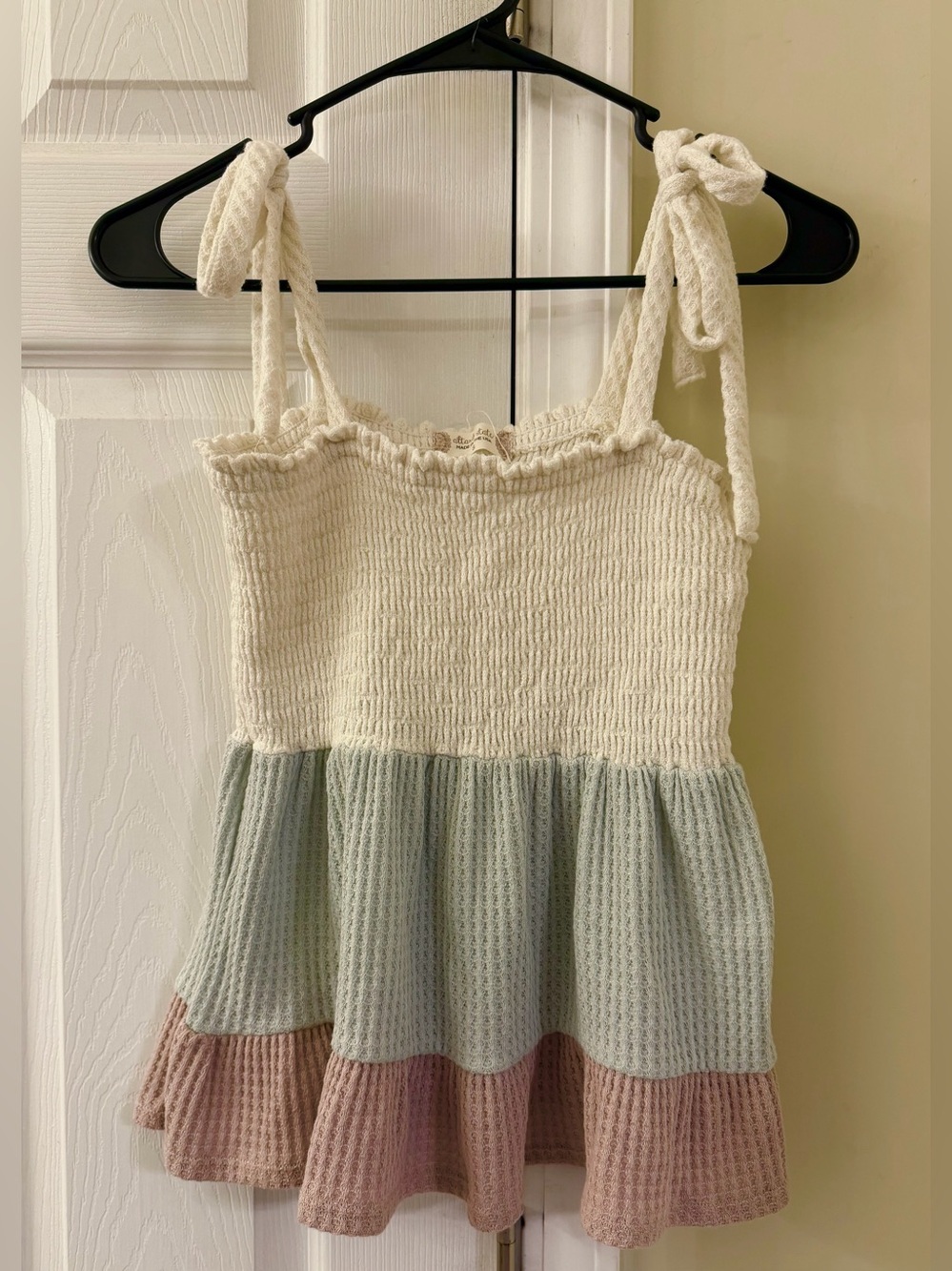 Altar’d State Waffle Knit Tiered Tank Top